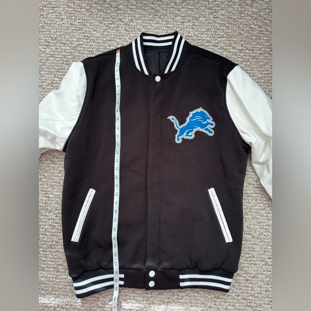 Detroit Lions Bomber Jacket Size Large - Picture 5 of 10